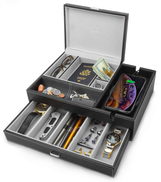 Gentleman's Essentials Tray - Stylish Organizer for Watches and Jewelry 🕰️